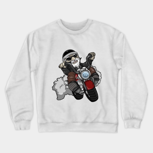 Motorcyclist with Sunglasses and Motorcycle Crewneck Sweatshirt by Markus Schnabel